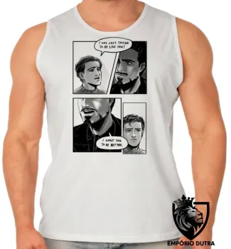 Camiseta Regata adulto ou infantil Tony stark homem ferro vs aranha spiderman - Foto 2