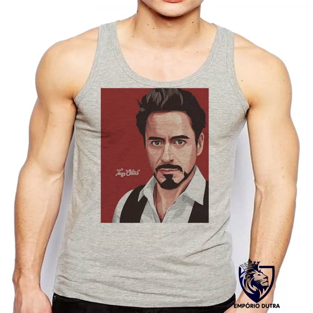 Camiseta Regata adulto ou infantil Tony Stark homem ferro