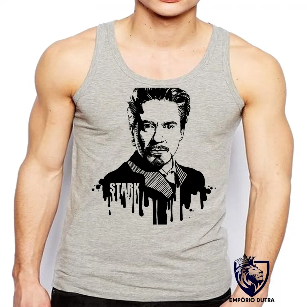 Camiseta Regata adulto ou infantil Tony Stark Vingadores homem ferro Imagem