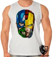 Camiseta Regata adulto ou infantil vingadores hulk thor capitão america homem ferro - Foto 2