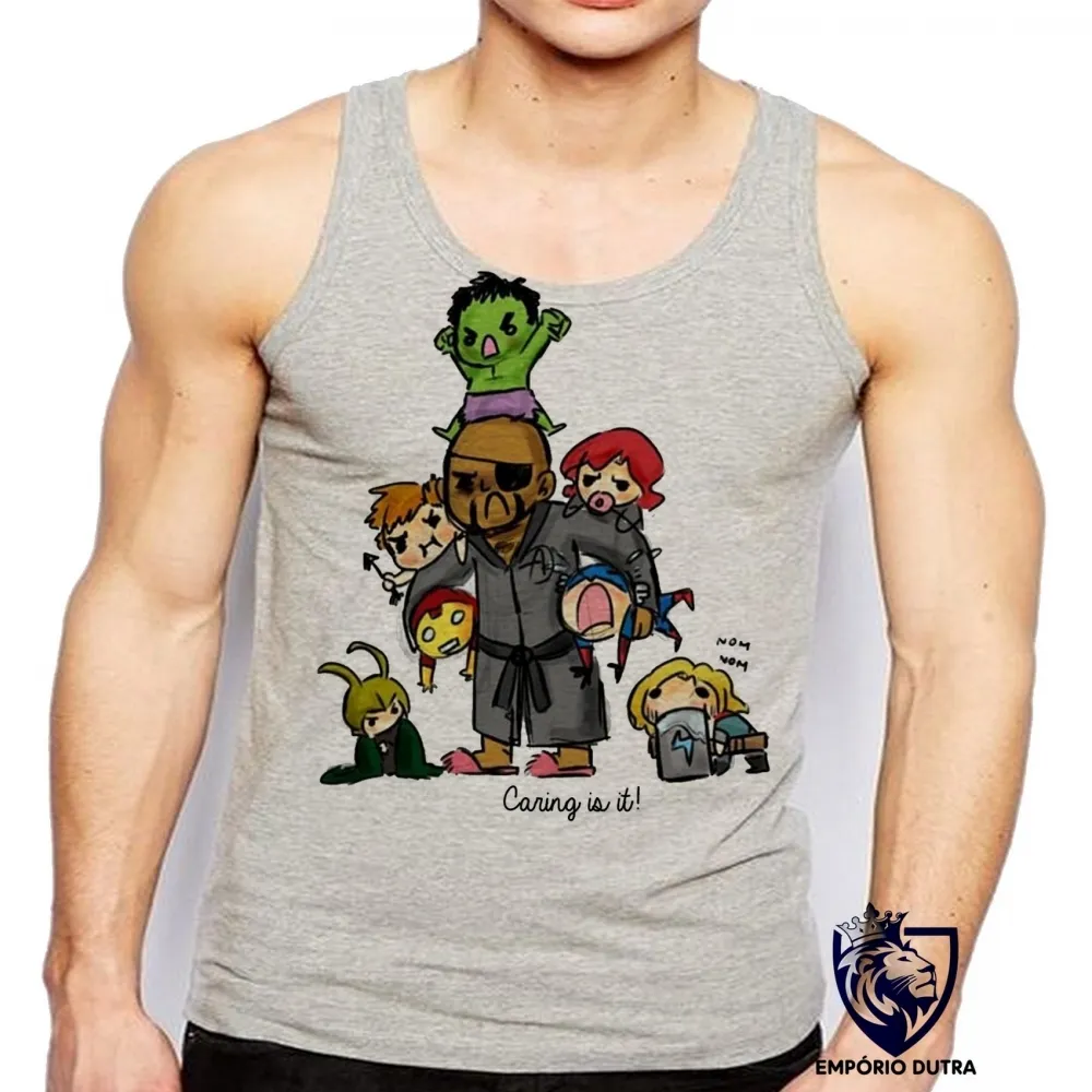 Camiseta Regata adulto ou infantil Vingadores crianças avengers herois Imagem