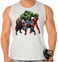 Camiseta Regata adulto ou infantil Vingadores hulk thor capitão america - Foto 2