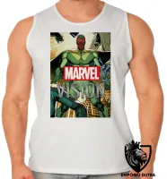 Camiseta Regata adulto ou infantil Vision antigo visão vingadores avengers - Foto 2