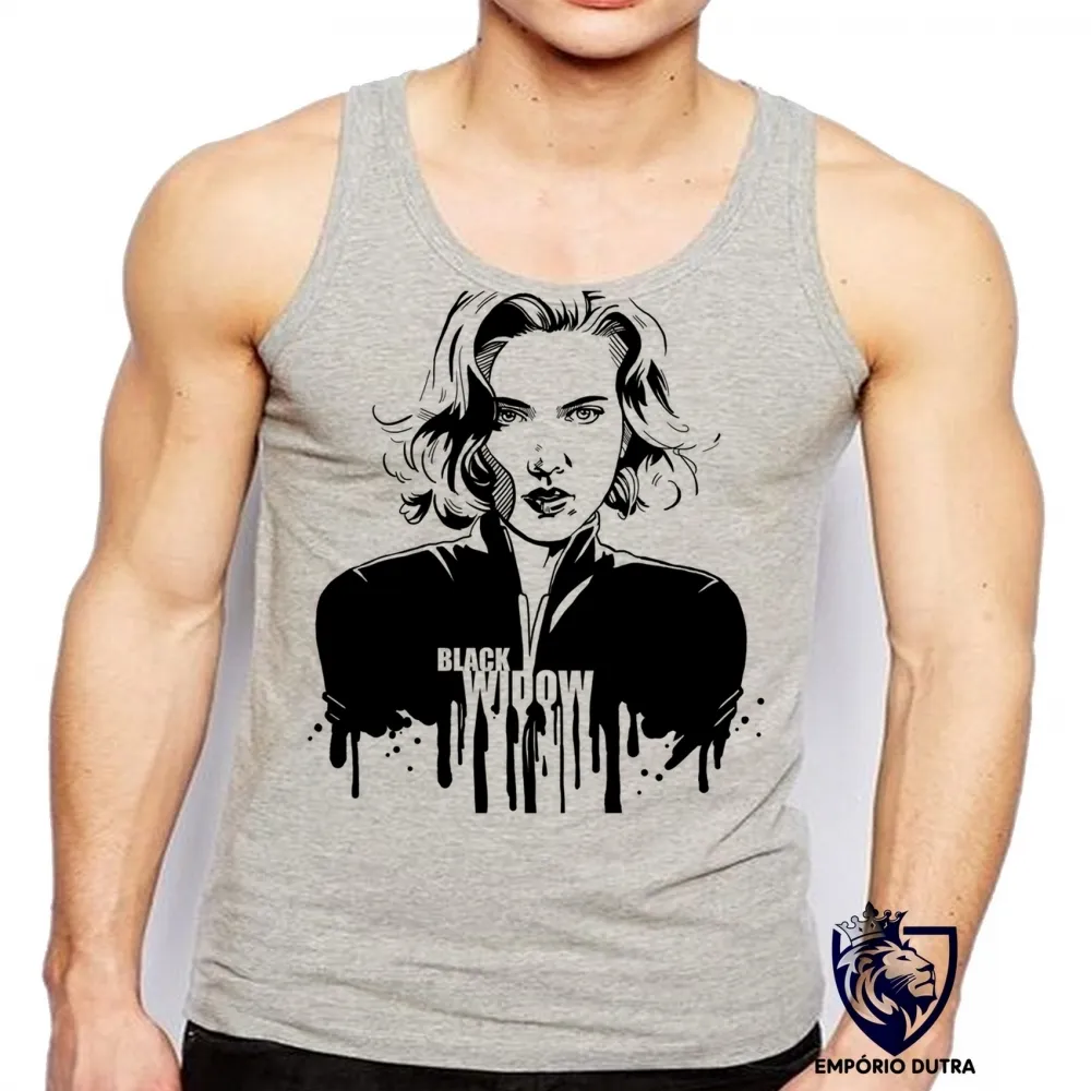 Camiseta Regata adulto ou infantil Viúva Negra Vingadores avengers marvel Imagem