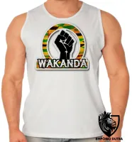 Camiseta Regata adulto ou infantil WAKANDA MAO pantera negra black panther - Foto 2