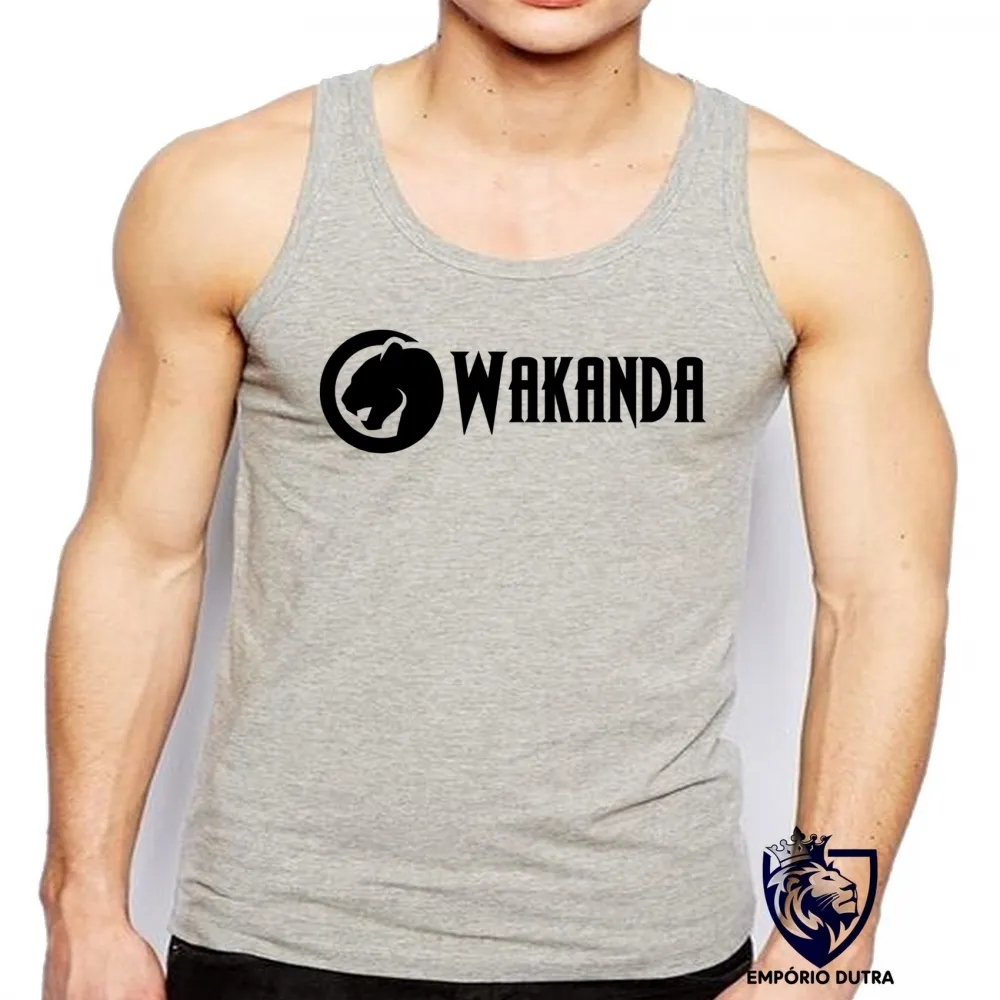 Camiseta Regata adulto ou infantil wakanda pantera negra black panther