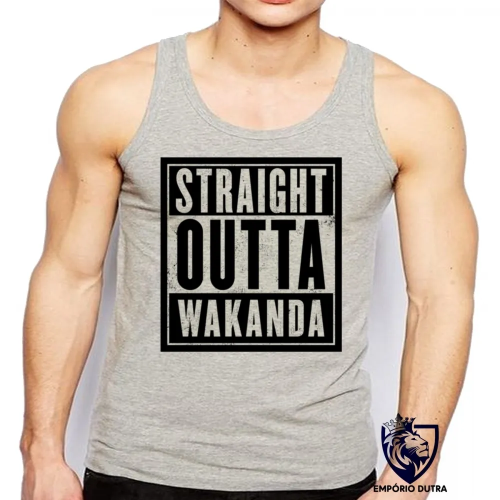 Camiseta Regata adulto ou infantil wakanda straight pantera negra black panther