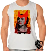 Camiseta Regata adulto ou infantil Wanda lágrima Feiticeira Escarlate - Foto 2