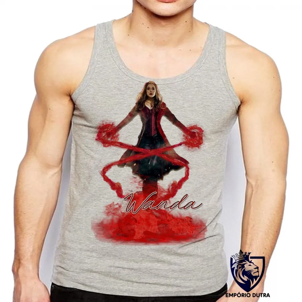 Camiseta Regata adulto ou infantil Wanda Maximoff Feiticeira Escarlate