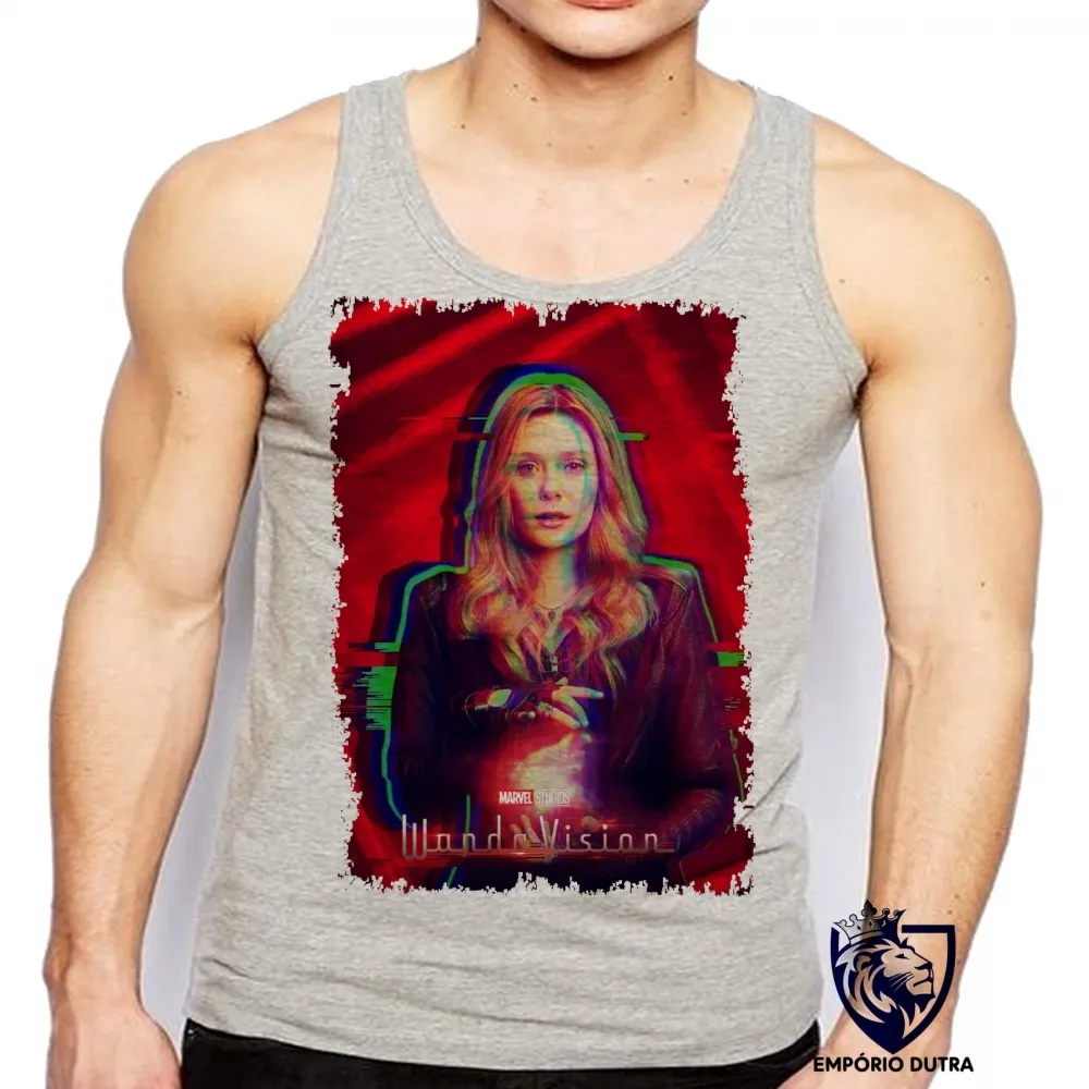 Camiseta Regata adulto ou infantil wanda vingadores Feiticeira Escarlate Imagem
