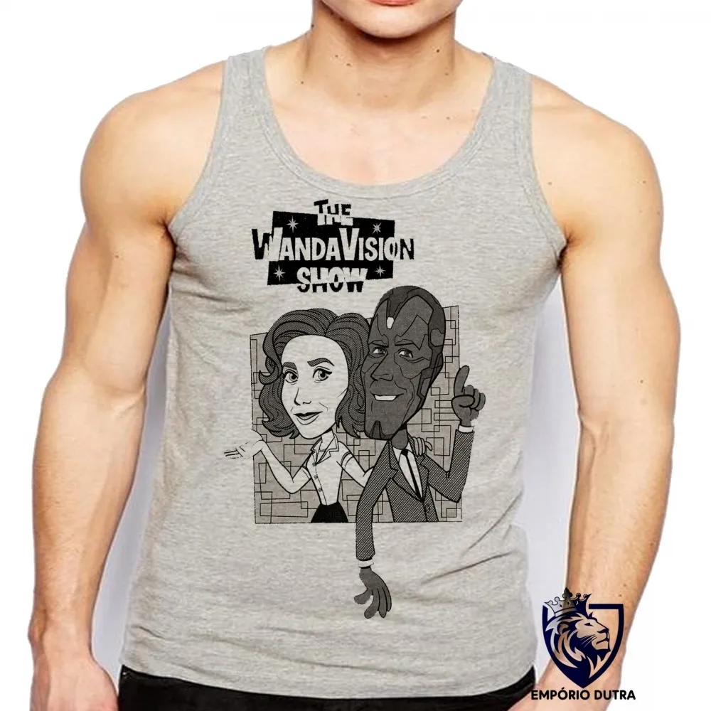Camiseta Regata adulto ou infantil WandaVison desenho antigo