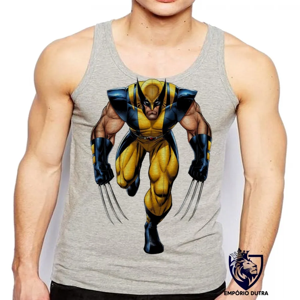 Camiseta Regata adulto ou infantil wolverine marvel x men logan vingadores heroi garra