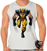 Camiseta Regata adulto ou infantil wolverine marvel x men logan vingadores heroi garra - Foto 2