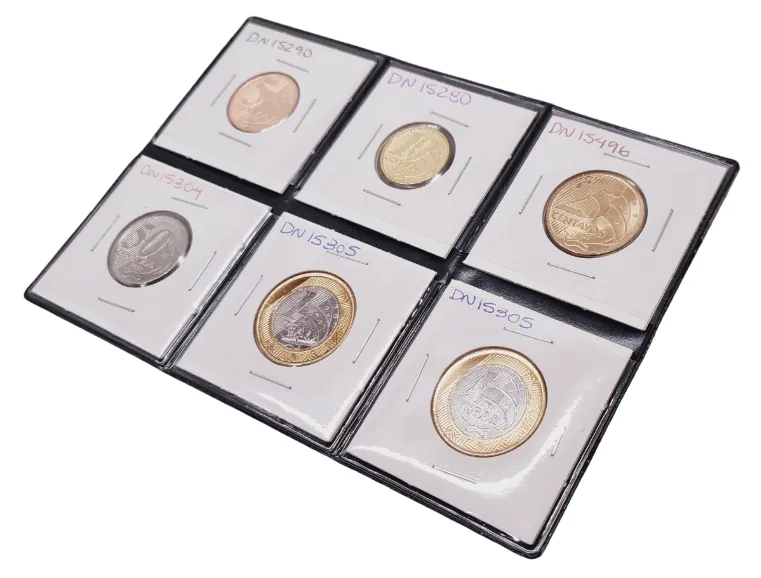 Estojo para Moedas Dobrável, Cabem 6 moedas - Cor Preto Imagem
