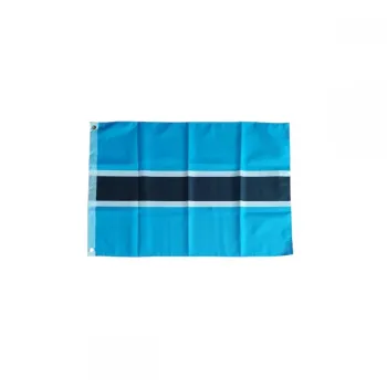 Bandeira de Botsuana 90 cm x 150 cm C/ Anilhas Para Mastro Alta Qualidade Costurada Cores Vibrantes