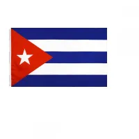 Bandeira Da Cuba - Poliester - 90 cm x 60 cm C/ Anilhas p/ Mastro Costurada Excelente p/ Exteriores