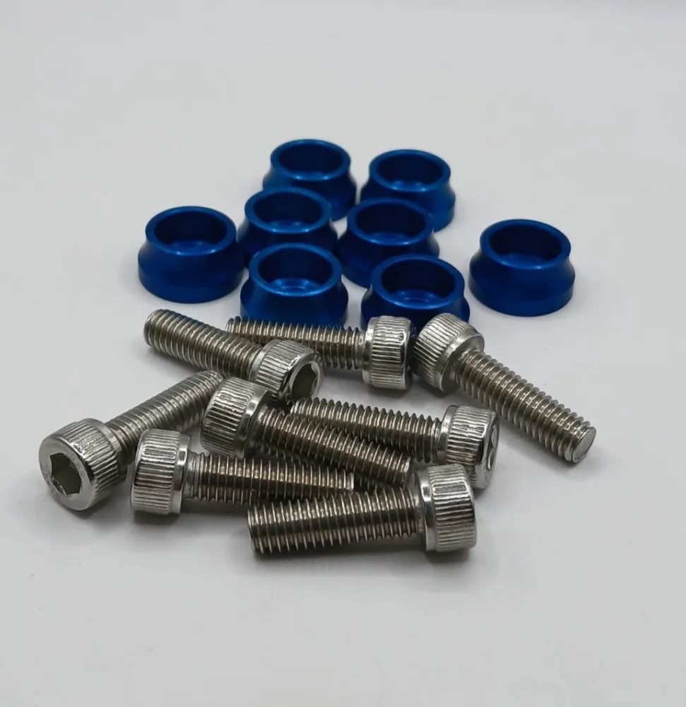 Arruelas Anodizadas Alta com Parafusos M6