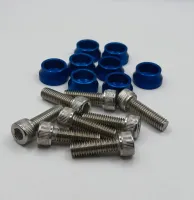 Arruelas Anodizadas Alta com Parafusos M6