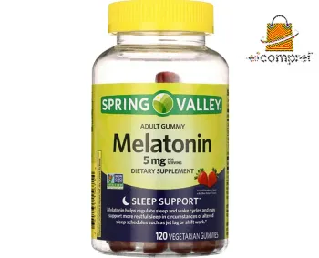 Melatonina Spring Valley 5mg Em Gomas Sabor Morango C/120 Balas Vegetariana + Frete Grátis