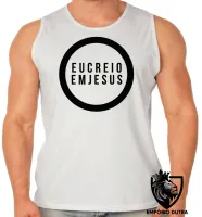 Camiseta Regata adulto ou infantil Creio em Deus senhor JESUS Cristo - Foto 2