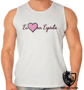 Camiseta Regata adulto ou infantil Eu amo ser Espírita Alan Kardec - Foto 2