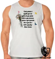 Camiseta Regata adulto ou infantil Frase Chico Xavier espirita cada pessoa - Foto 2