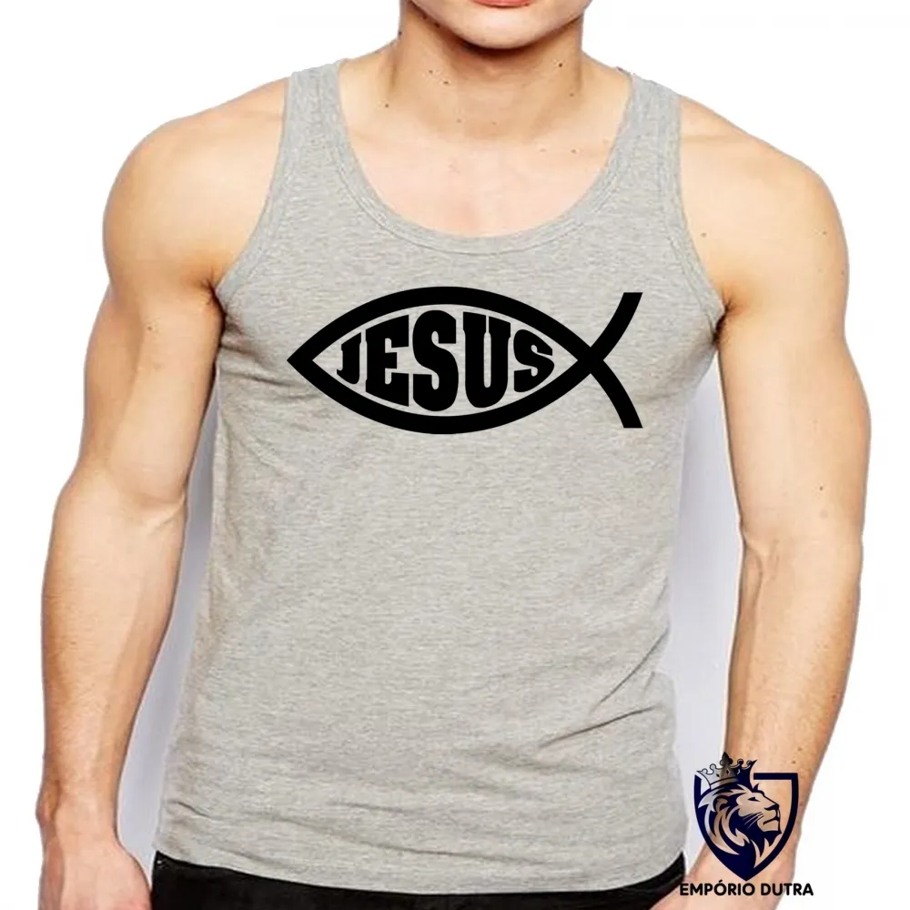 Camiseta Regata adulto ou infantil Jesus Cristo Deus Cristão Cristianismo