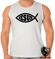 Camiseta Regata adulto ou infantil Jesus Cristo Deus Cristão Cristianismo - Foto 2