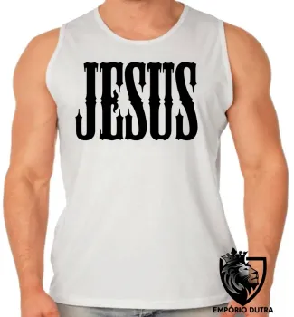 Camiseta Regata adulto ou infantil Jesus Cristo DEUS Cristão nosso Rei - Foto 2