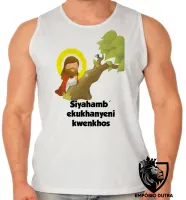 Camiseta Regata adulto ou infantil Jesus siyahamba - Foto 2