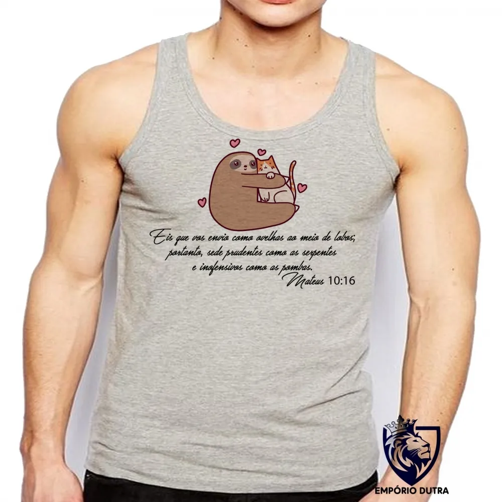 Camiseta Regata adulto ou infantil Mateus 10 16