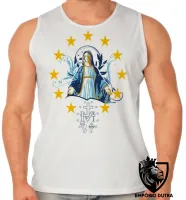 Camiseta Regata adulto ou infantil Nossa Senhora das Graças santa JESUS Mãe - Foto 2