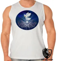 Camiseta Regata adulto ou infantil Pomba da paz espirita Jesus amor Kardec - Foto 2