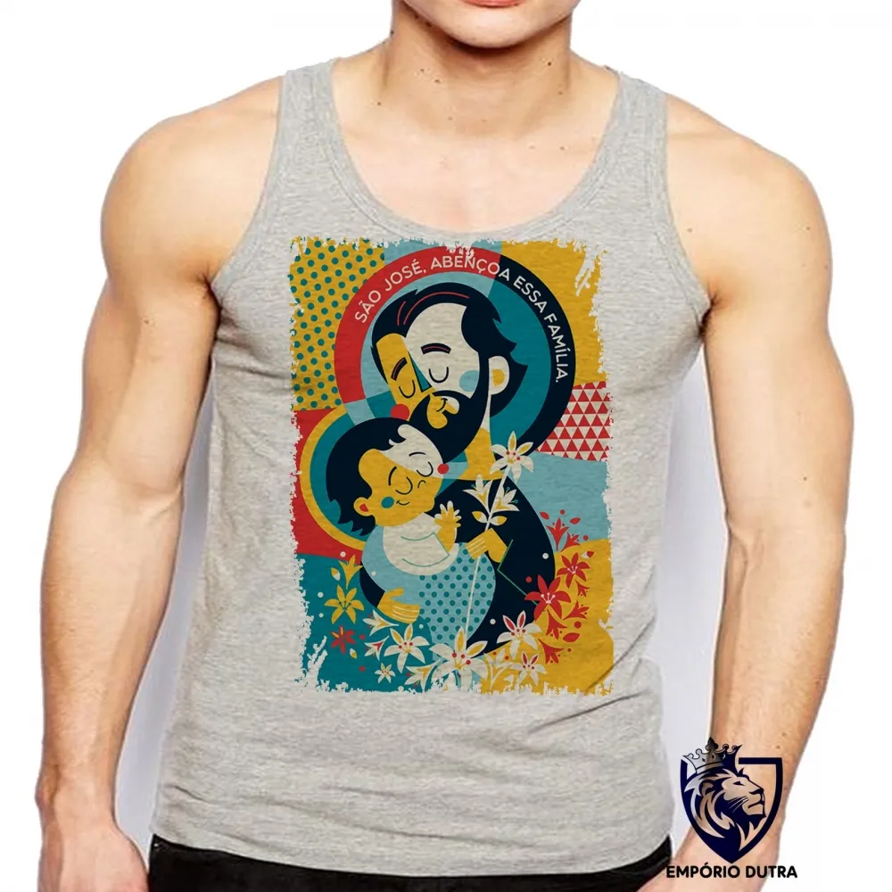 Camiseta Regata adulto ou infantil São José santo igreja católica religião