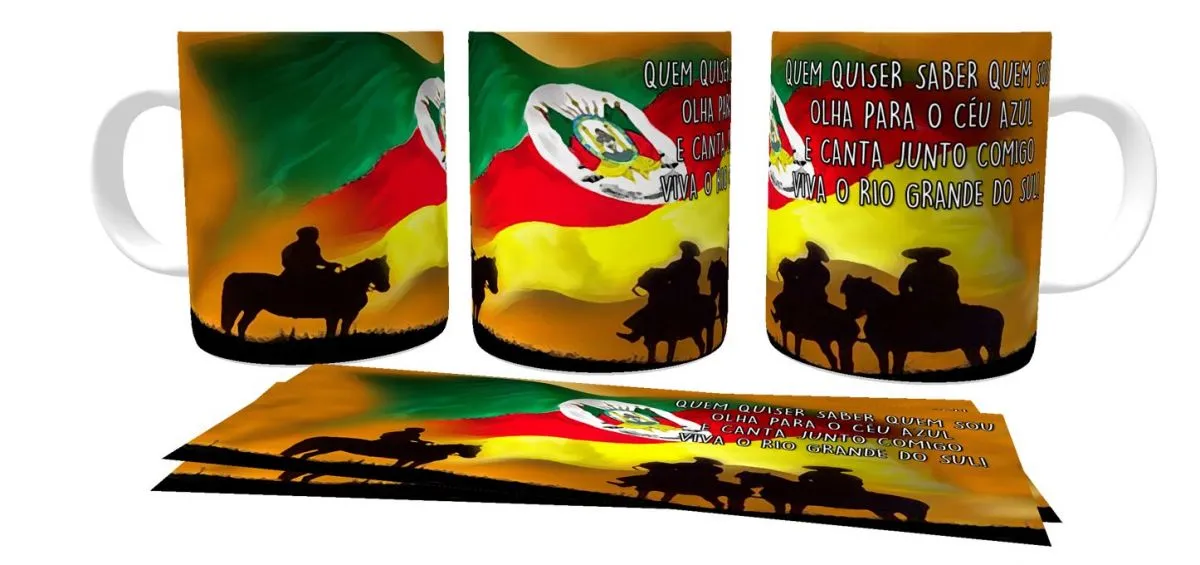 Caneca copo Plástico ou Cerâmica Orgulho gaúcho