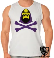 Camiseta Regata adulto ou infantil esqueleto vilão he man desenho - Foto 2