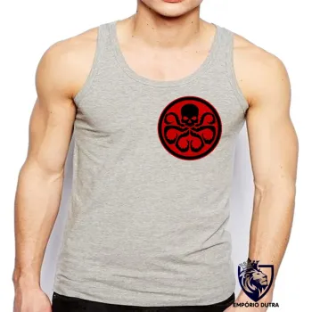 Camiseta Regata adulto ou infantil Hydra Símbolo vingadores avengers