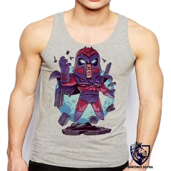 Camiseta Regata adulto ou infantil Magneto x men vilão marvel xavier