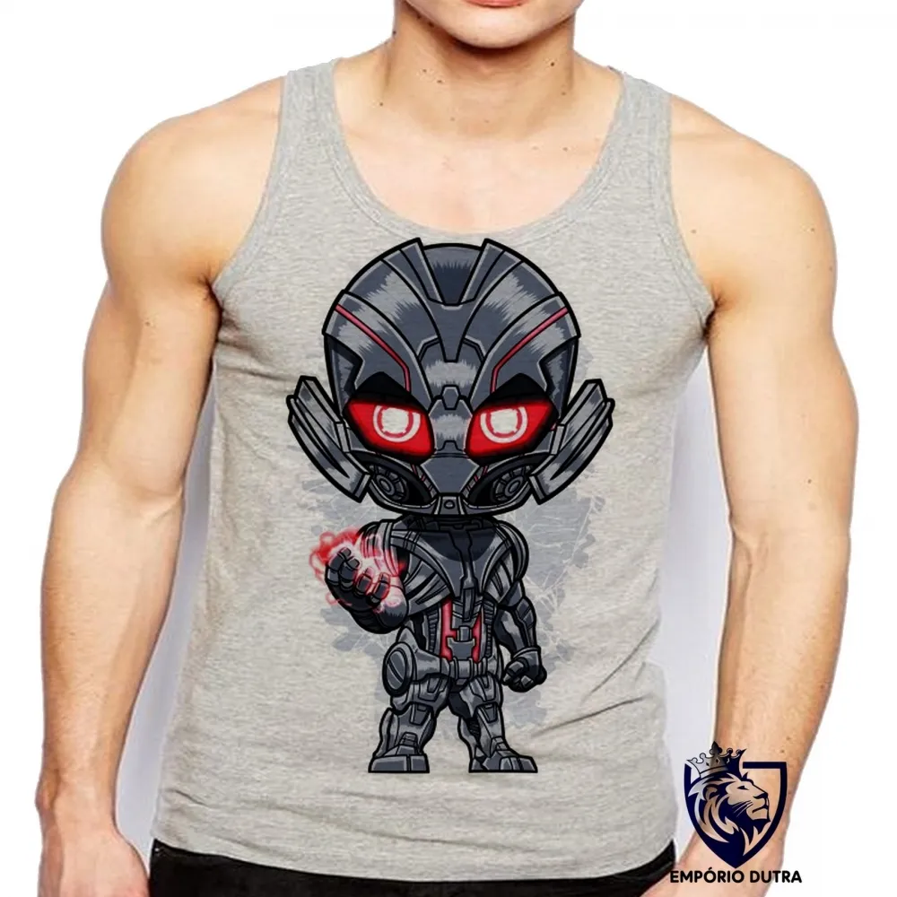 Camiseta Regata adulto ou infantil mini ULTRON vilão vingadores avengers