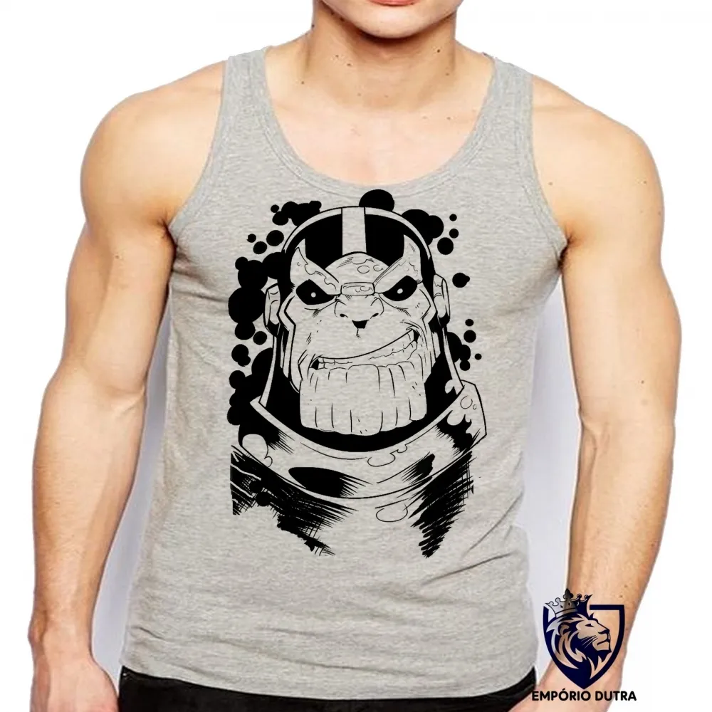 Camiseta Regata adulto ou infantil Thanos black vingadores avengers marvel