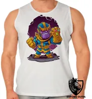 Camiseta Regata adulto ou infantil thanos geek vingadores avengers vilão - Foto 2