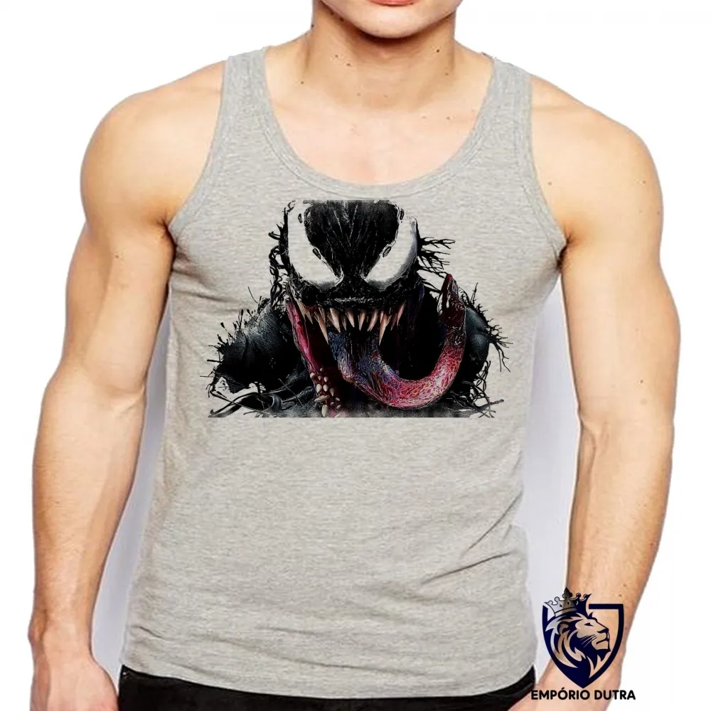 Camiseta Regata adulto ou infantil venom homem aranha marvel spider man vilão Imagem