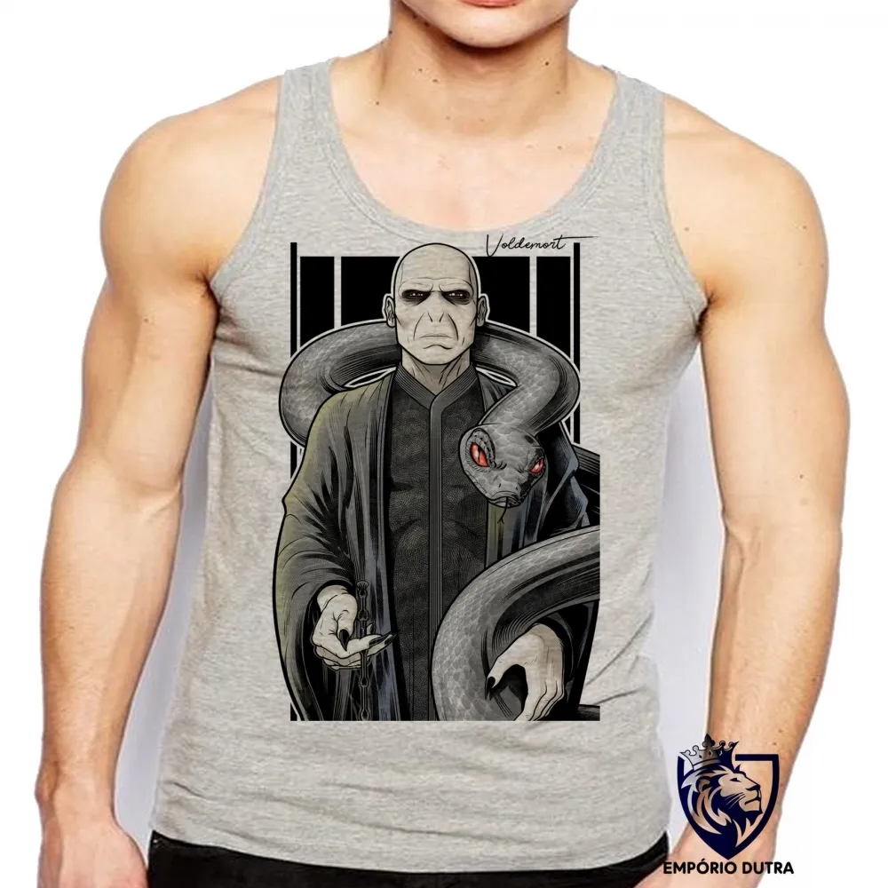 Camiseta Regata adulto ou infantil Voldemort vilão harry potter bruxo Imagem