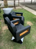 Kit Lavatório Cuba de Porcelana  + 02 Cadeira Reclinável  - Foto 2