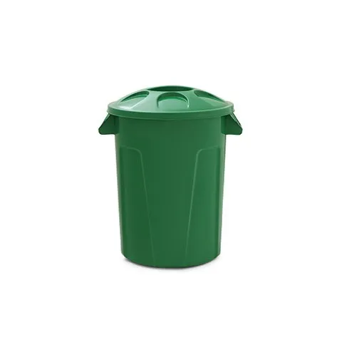 Cesto de Lixo 60 Litros Com Tampa Verde Imagem