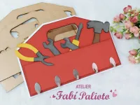 G1.672  Gabarito de Moldes  em MDF  Porta Chave do Papai - Foto 3