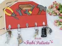 G1.672  Gabarito de Moldes  em MDF  Porta Chave do Papai - Foto 4