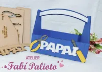 G1.673  Gabarito de Moldes  em MDF  Caixinha do Papai - Foto 4