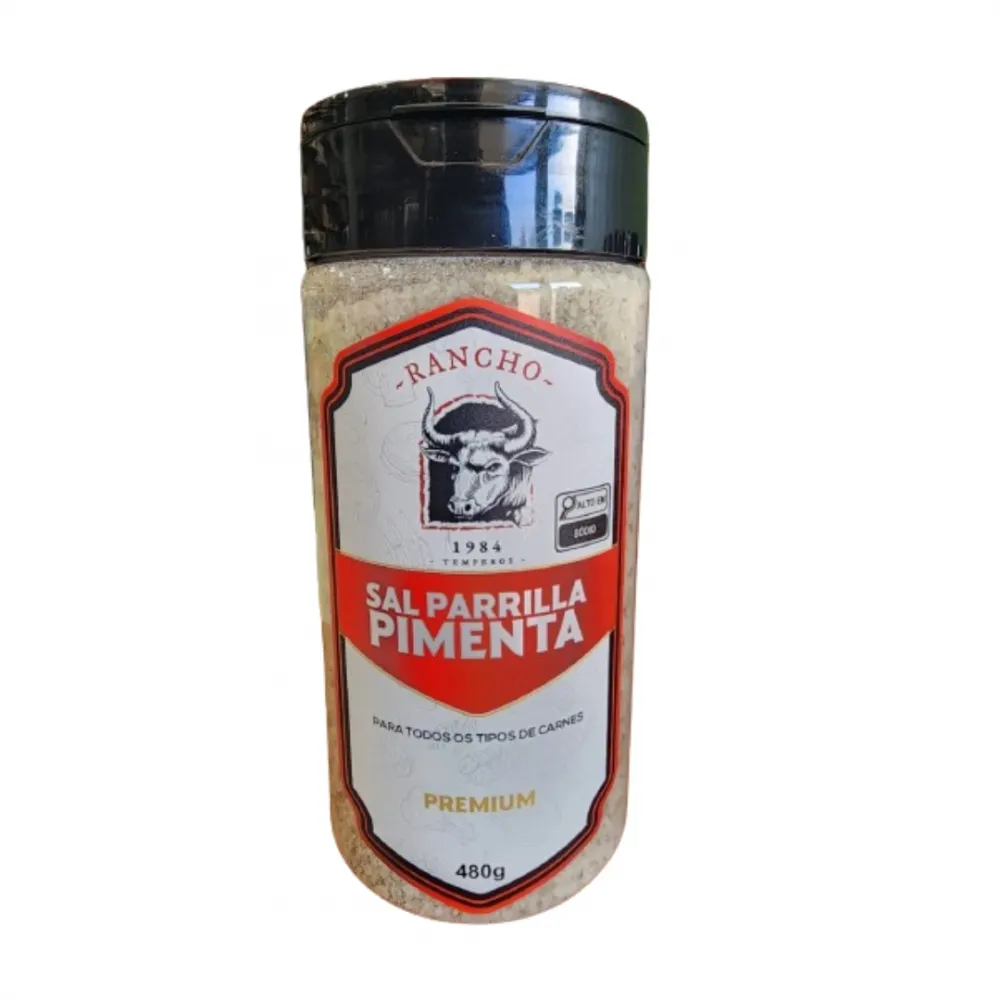 Tempero Para Parrilla (Churrasco) Pimenta Rancho 1984 480g Imagem