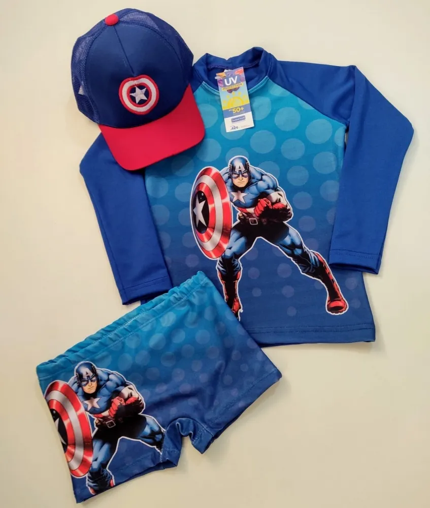 Kit Praia - Capitão América Imagem